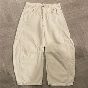 We the Free Barrel Good Luck Jeans in Cream